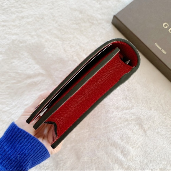 NWT Authentic Gucci Pebble Leather Wallet On Chain​ - Picture 6 of 11